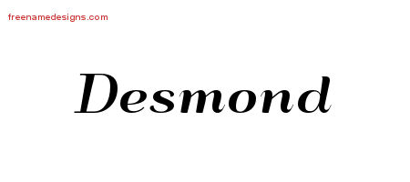 Art Deco Name Tattoo Designs Desmond Graphic Download