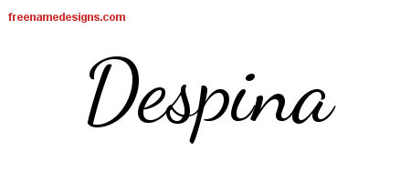 Lively Script Name Tattoo Designs Despina Free Printout