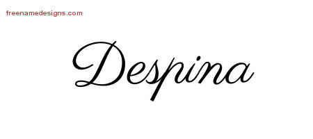 Classic Name Tattoo Designs Despina Graphic Download