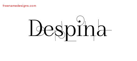 Decorated Name Tattoo Designs Despina Free