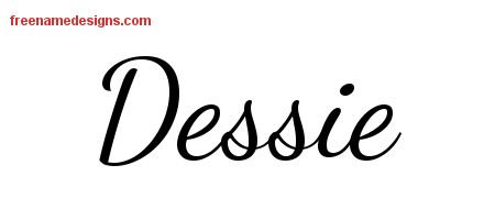 Lively Script Name Tattoo Designs Dessie Free Printout