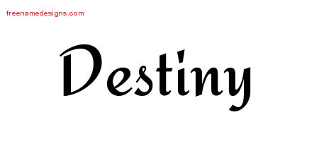 Calligraphic Stylish Name Tattoo Designs Destiny Download Free