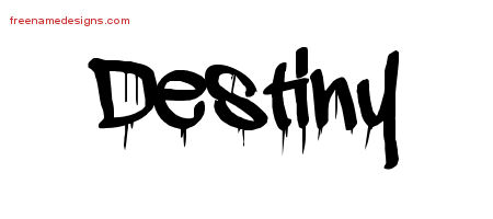Graffiti Name Tattoo Designs Destiny Free Lettering
