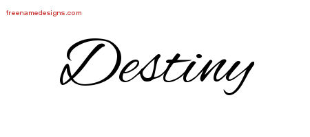 Cursive Name Tattoo Designs Destiny Download Free