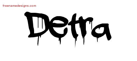 Graffiti Name Tattoo Designs Detra Free Lettering