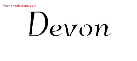 Elegant Name Tattoo Designs Devon Download Free