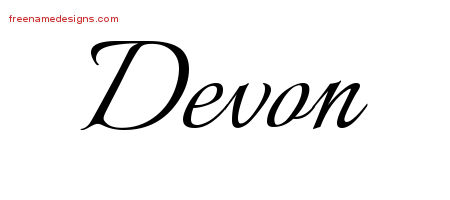 Calligraphic Name Tattoo Designs Devon Download Free