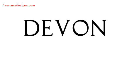 Regal Victorian Name Tattoo Designs Devon Graphic Download