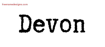 Typewriter Name Tattoo Designs Devon Free Download