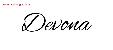 Cursive Name Tattoo Designs Devona Download Free