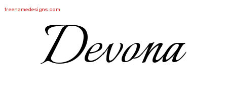 Calligraphic Name Tattoo Designs Devona Download Free