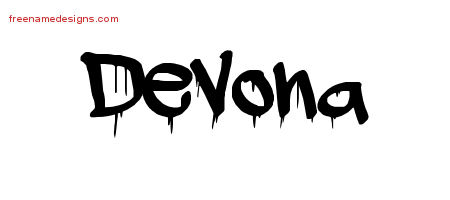 Graffiti Name Tattoo Designs Devona Free Lettering