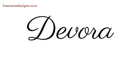 Classic Name Tattoo Designs Devora Graphic Download