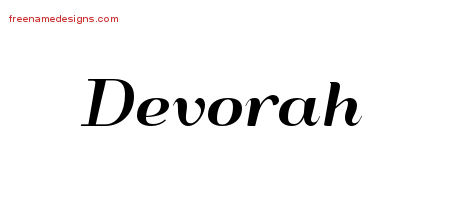 Art Deco Name Tattoo Designs Devorah Printable