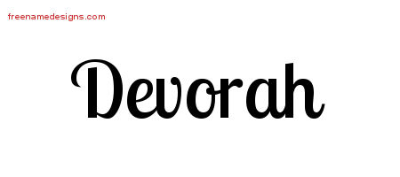 Handwritten Name Tattoo Designs Devorah Free Download