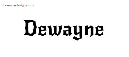 Gothic Name Tattoo Designs Dewayne Download Free