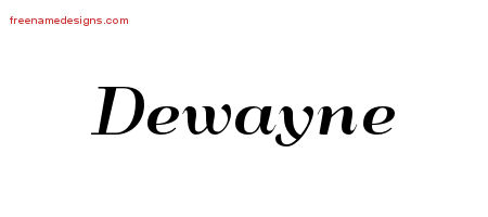 Art Deco Name Tattoo Designs Dewayne Graphic Download