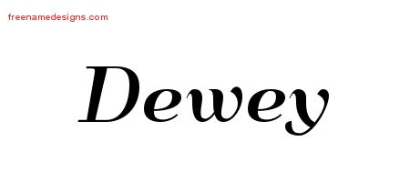 Art Deco Name Tattoo Designs Dewey Graphic Download