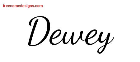 Lively Script Name Tattoo Designs Dewey Free Download