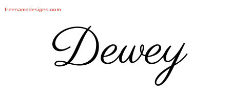 Classic Name Tattoo Designs Dewey Printable