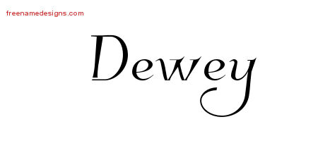 Elegant Name Tattoo Designs Dewey Download Free