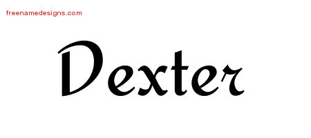 Calligraphic Stylish Name Tattoo Designs Dexter Free Graphic