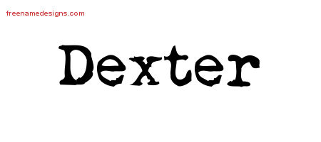 Vintage Writer Name Tattoo Designs Dexter Free