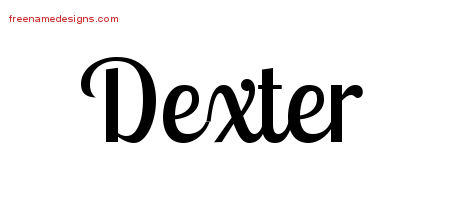 Handwritten Name Tattoo Designs Dexter Free Printout