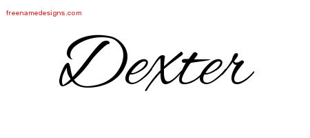 Cursive Name Tattoo Designs Dexter Free Graphic