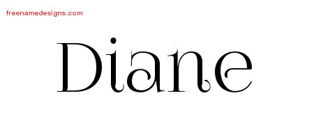 Vintage Name Tattoo Designs Diane Free Download