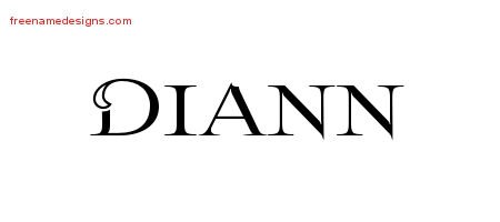 Digain Name Flourishes Name Tattoo Designs Diann Printable - Free Name Designs