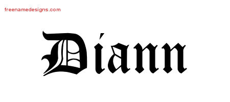 Blackletter Name Tattoo Designs Diann Graphic Download