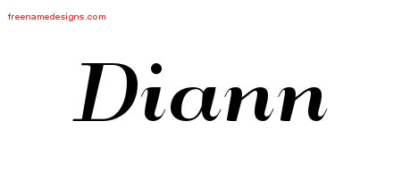 Art Deco Name Tattoo Designs Diann Printable