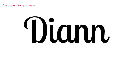 Handwritten Name Tattoo Designs Diann Free Download