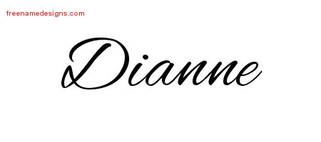 Cursive Name Tattoo Designs Dianne Download Free