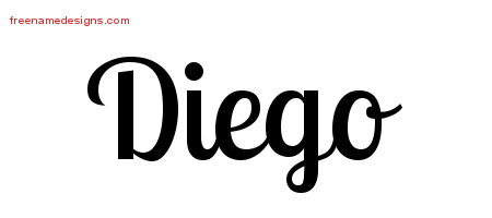 Handwritten Name Tattoo Designs Diego Free Printout