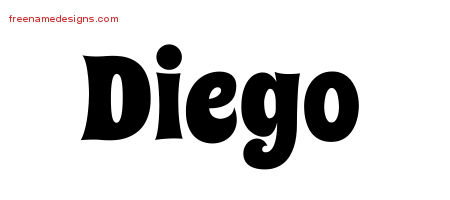 Groovy Name Tattoo Designs Diego Free