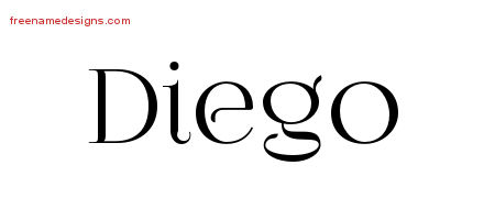 Vintage Name Tattoo Designs Diego Free Printout