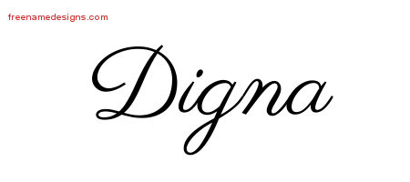 Classic Name Tattoo Designs Digna Graphic Download