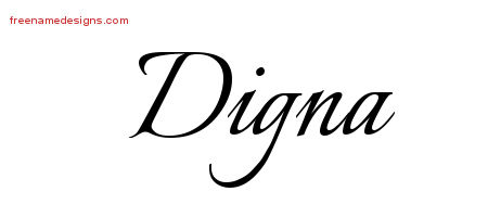 Calligraphic Name Tattoo Designs Digna Download Free