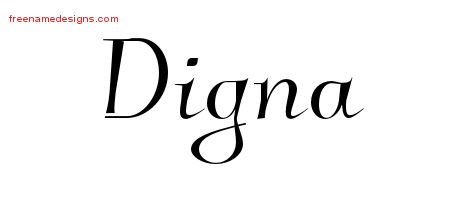 Elegant Name Tattoo Designs Digna Free Graphic