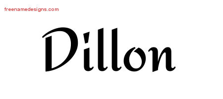 Calligraphic Stylish Name Tattoo Designs Dillon Free Graphic