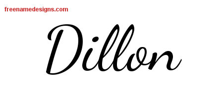 Lively Script Name Tattoo Designs Dillon Free Download