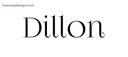 Vintage Name Tattoo Designs Dillon Free Printout