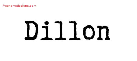 Typewriter Name Tattoo Designs Dillon Free Printout