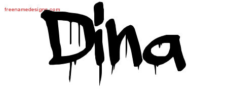 Graffiti Name Tattoo Designs Dina Free Lettering