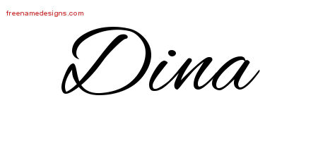 Cursive Name Tattoo Designs Dina Download Free