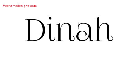 Vintage Name Tattoo Designs Dinah Free Download