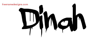 Graffiti Name Tattoo Designs Dinah Free Lettering