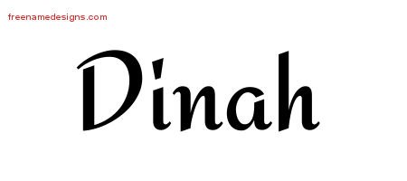Calligraphic Stylish Name Tattoo Designs Dinah Download Free